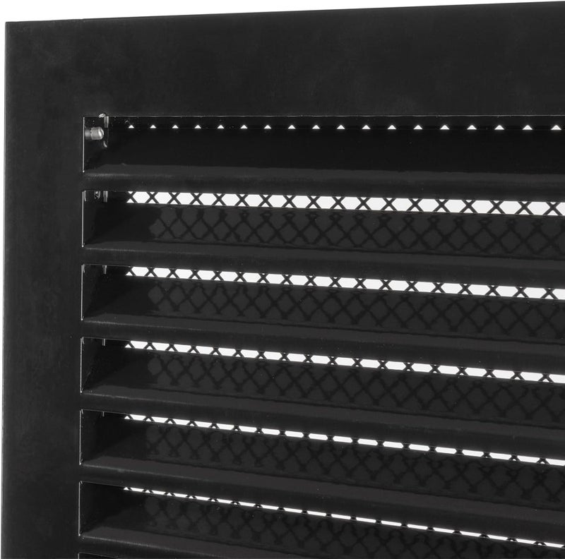 ECOPRO VENT 8" x 8" Inch Square Black Galvanized Steel Ventilation Grille with Metal Mesh (Duct 8" x 8"/Grille 10" x 10") HVAC - Heating, Cooling Air Intake Louvered Vent - Exhaust Outdoor Vent System Duct Cover - Image 3